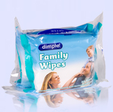 Dimple Family Wipes 2x25's TWIN PACK